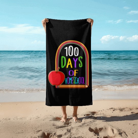 School Beach Towels, 100 Days Of Homeschool Beach Towels,