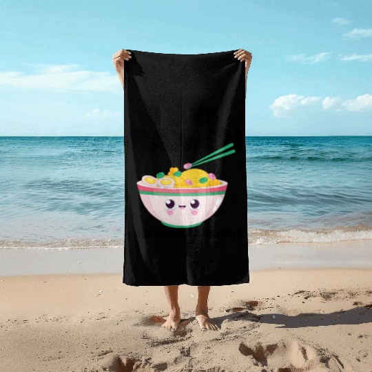 I Like Ramen And Maybe 3 People Beach Towels