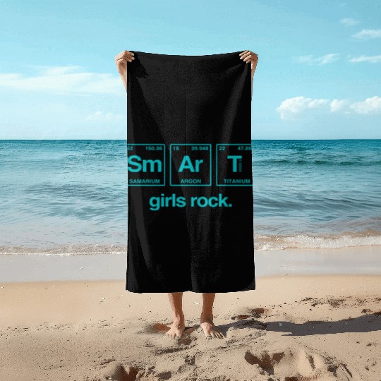 SMART GIRLS ROCK - Elements Periodic Table Beach Towels