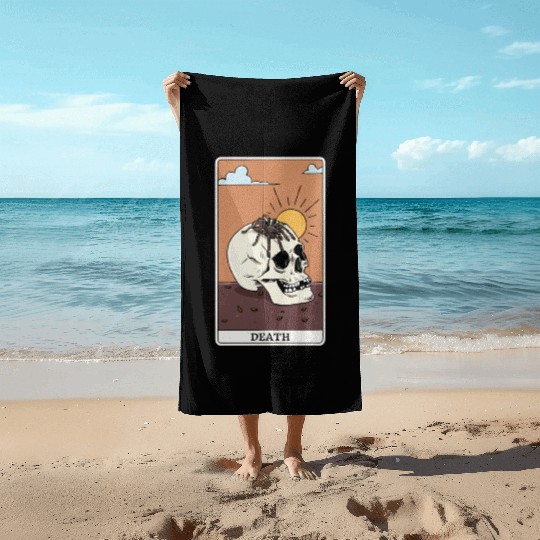 Spider Tarantula Tarot Card "Death" for a Tarot Beach Towels