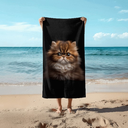 Persian Cat - A Sweet Gift Idea For All Cat Beach Towels