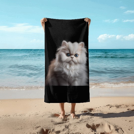 Persian Cat - A Sweet Gift Idea For All Cat Beach Towels