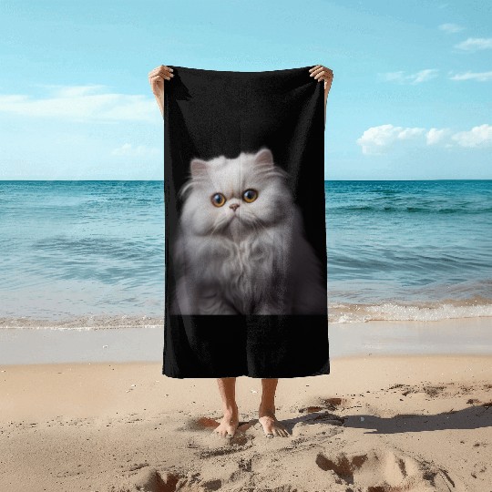 Persian Cat - A Sweet Gift Idea For All Cat Beach Towels