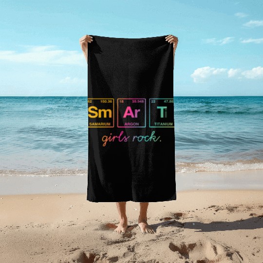 SMART GIRLS ROCK - Elements Periodic Table Beach Towels