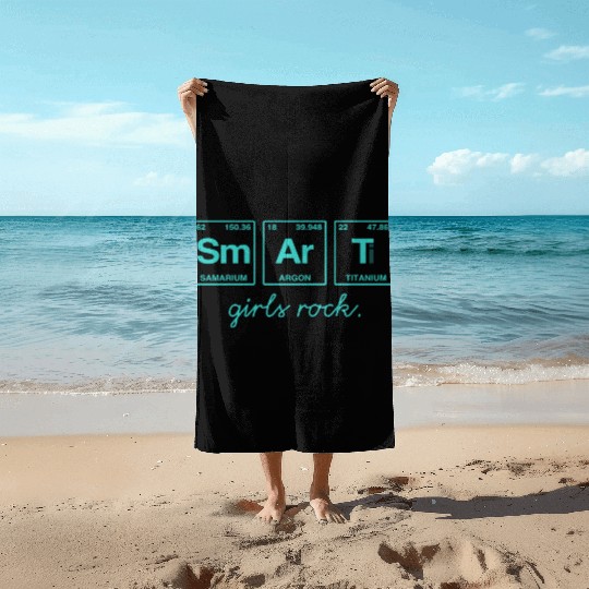 SMART GIRLS ROCK - Elements Periodic Table Beach Towels