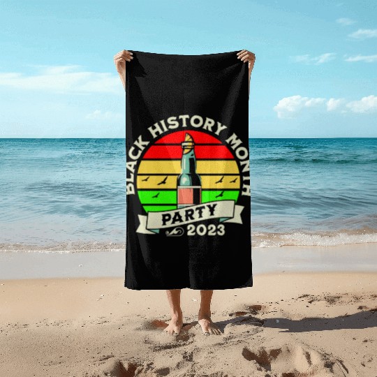 black history month Beach Towels