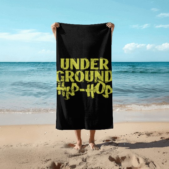 Under Ground Hip Hop Music Direction Rap Beach Towels