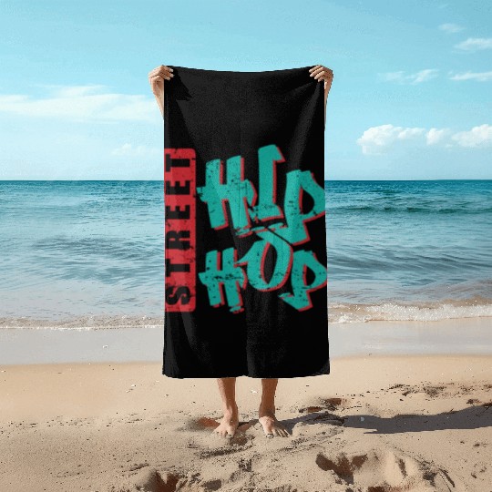 Street Hip Hop Music Direction Rap Graffiti Beach Towels