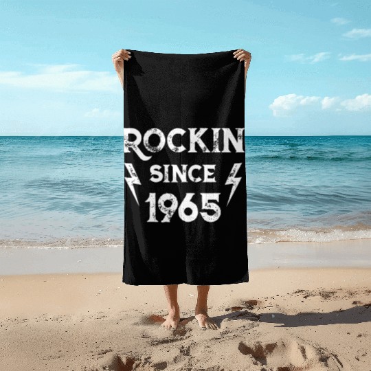 57 Year Old: Classic Rock 1965 57th Birthdayfantas Beach Towels