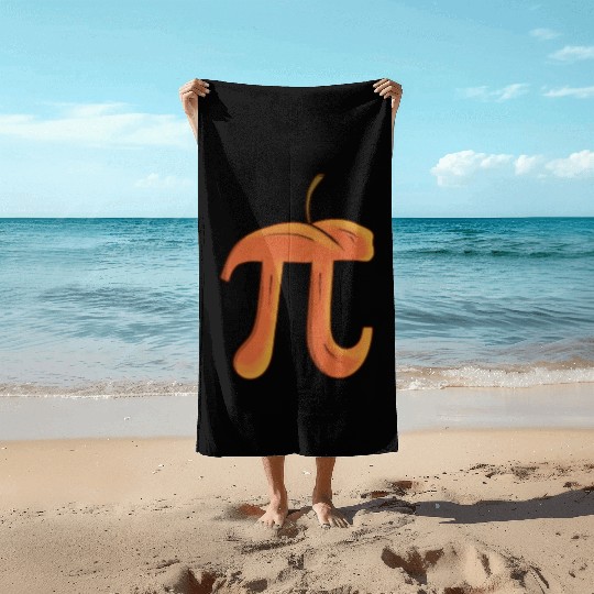 Peach Pi - Funny Pi Day Math Teacher Beach Towels