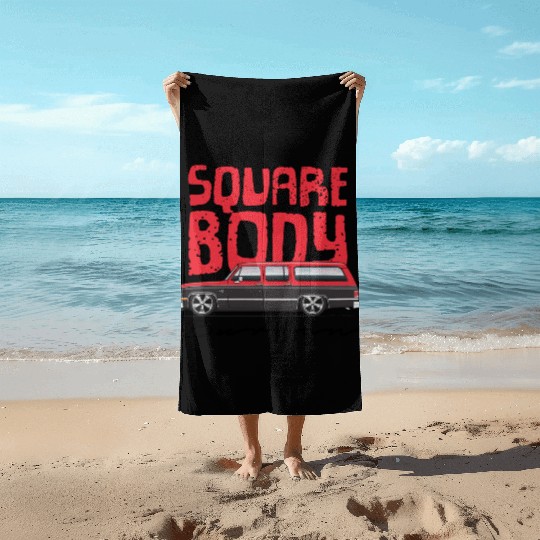 square Cardinal Red Beach Towels