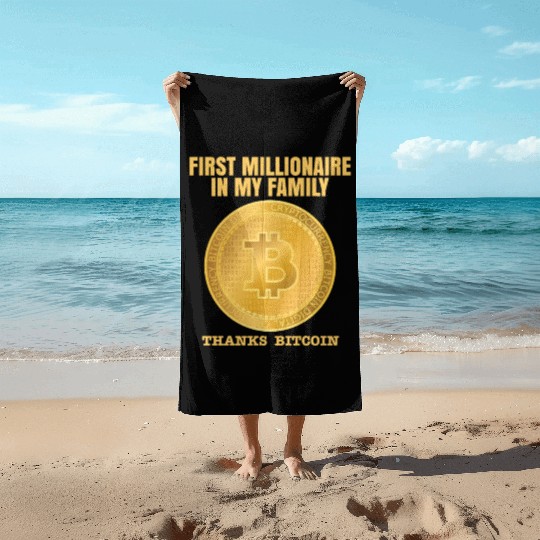 Bitcoin Millionaire Decentralized Crypto Beach Towels