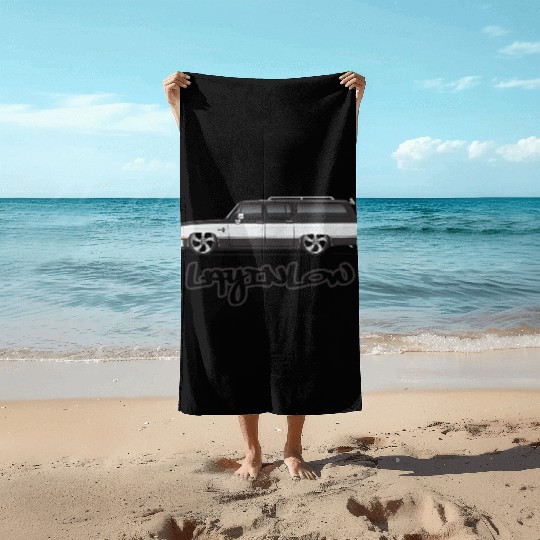 LAYLOW Midnight Black Beach Towels