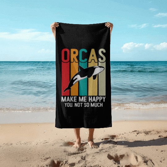 King Orca, Ruler of the Seas Beach Towels