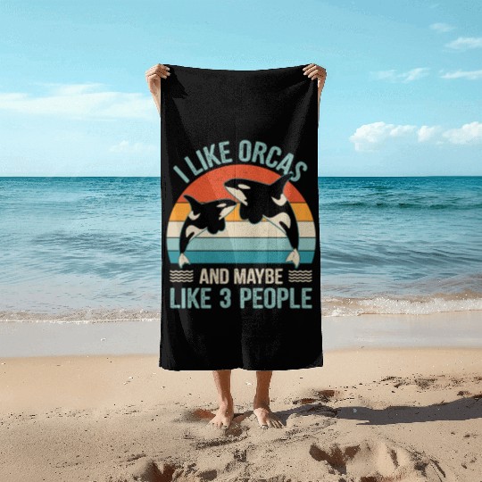 King Orca, Ruler of the Seas Beach Towels