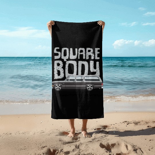 square body Light Silver Beach Towels
