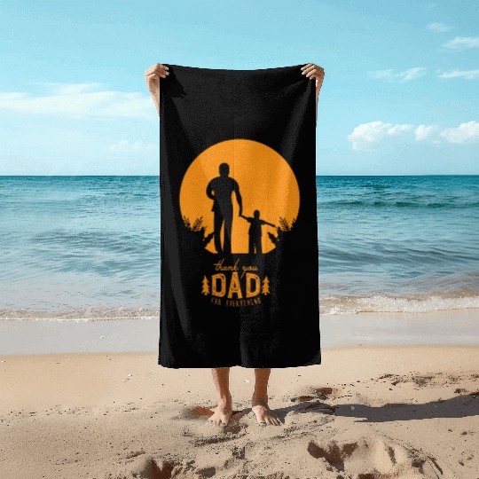 Dad Thank You Beach Towels
