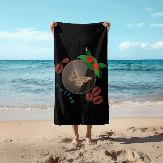 Easy like sunday coffee Beach Towels