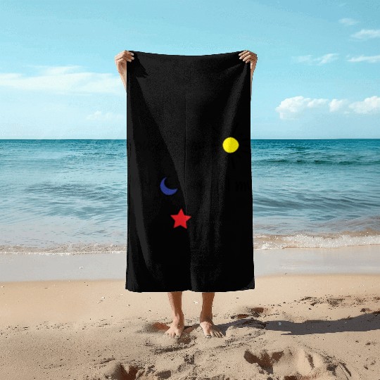 Sun Moon and Stars Beach Towels