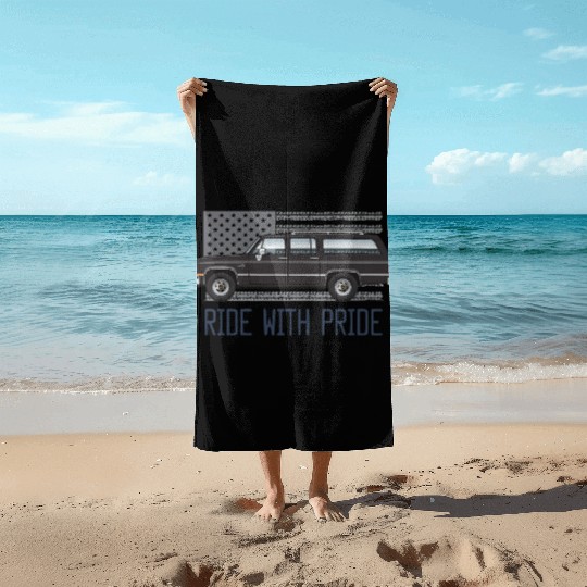 ride Midnight Black Beach Towels