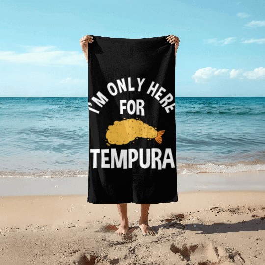 Funny Tempura Shrimp Beach Towels