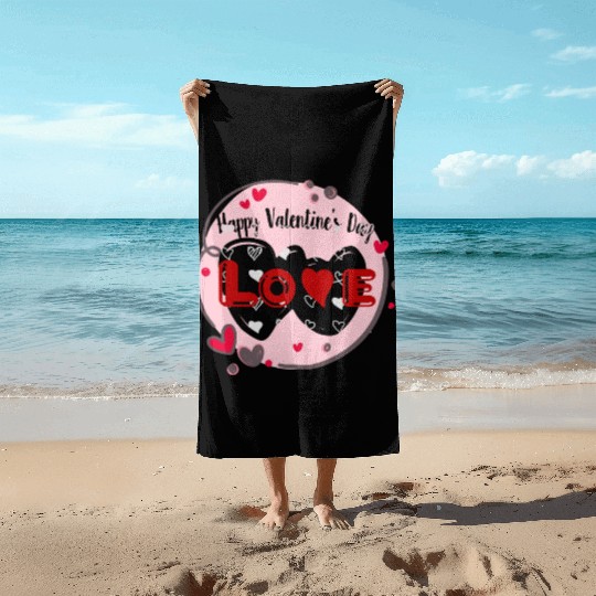 Wearing my heart on my sleeve for Valentine's Day Beach Towels