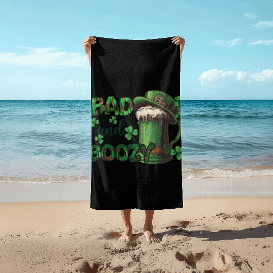 Mens St Patricks Day Irland Irish Green Shamrock Beach Towels
