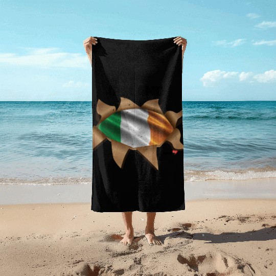 IRELAND FLAG Beach Towels