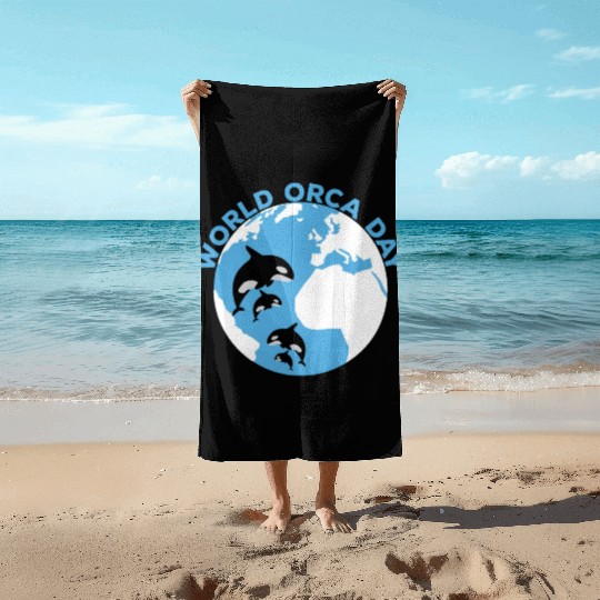 World Orca Day Beach Towels