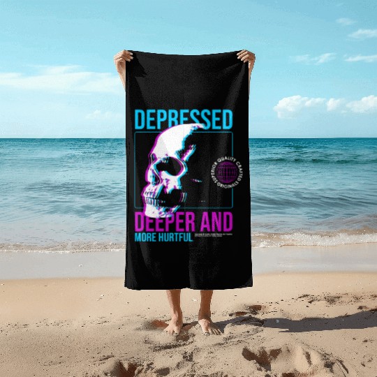 Depressed Streetwear Beach Towels