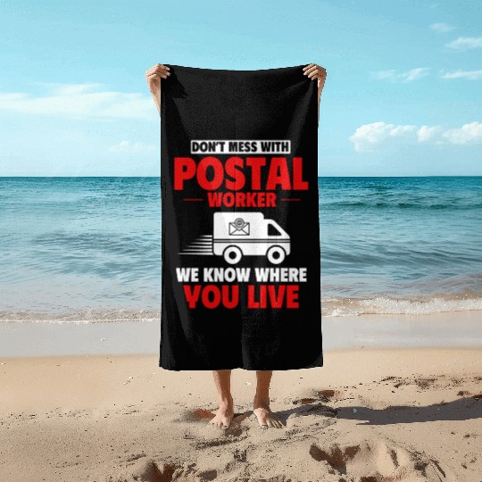 Postal Worker, Post Man Beach Towels