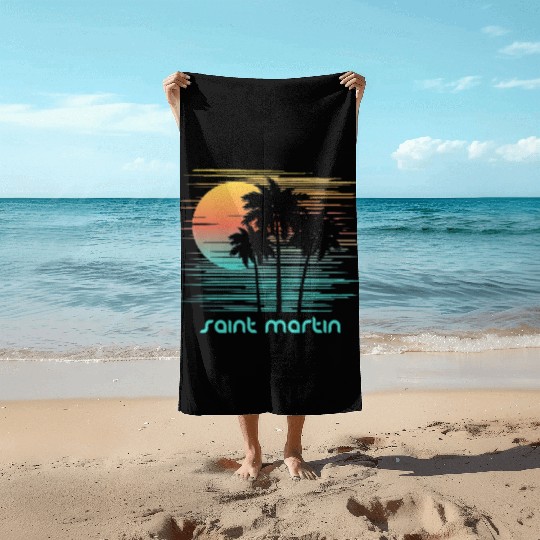 Saint Martin Grand Case Stylish Souvenir Vacation Beach Towels