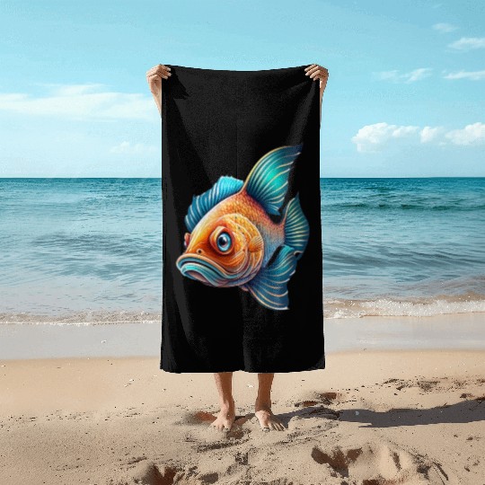 Koi Fish Beach Towels