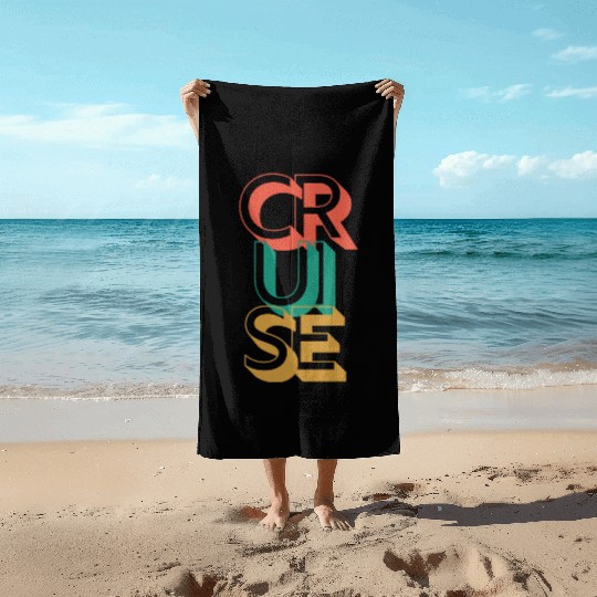 Retro Cruise Beach Towels