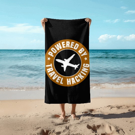 Powered By Travel Hacking Beach Towels