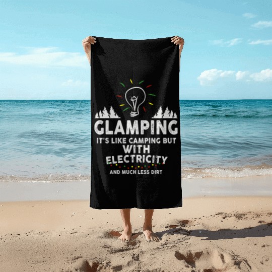 Glamping Definition Glamper Its Like Camping Spark Beach Towels