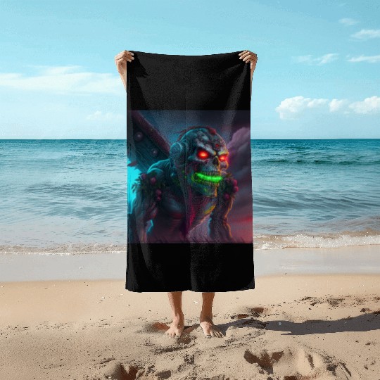 ZOMBIE IRON MAIDEN (version 15) Beach Towels
