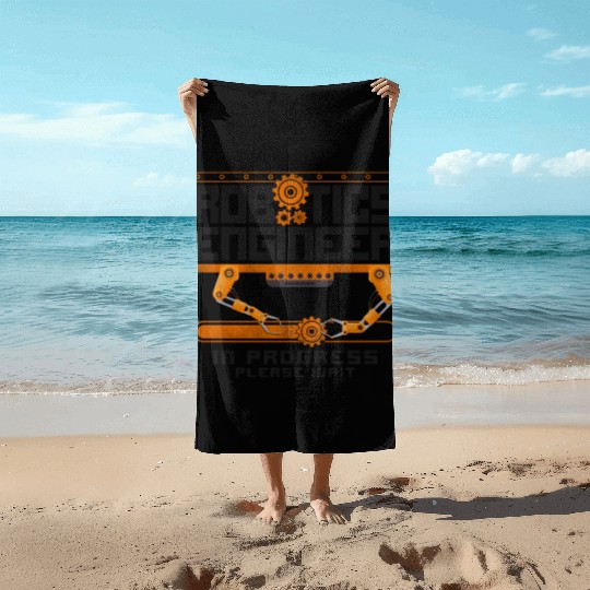 Robot Robotics Engineer Vintage Beach Towels