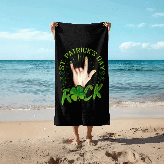 Sign Of The Horns Hand Logo Rock Music St Beach Towels