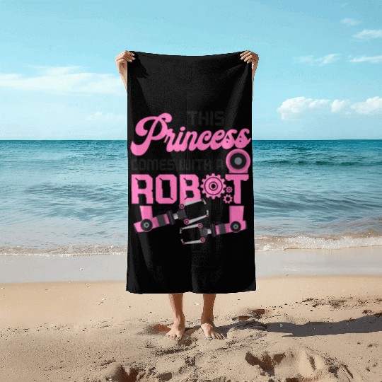 Robot Robotics Engineer Female Beach Towels