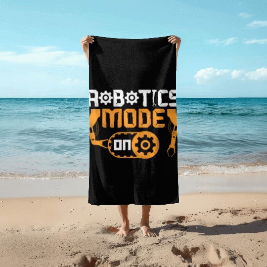 Robot Robotics Engineer Vintage Beach Towels