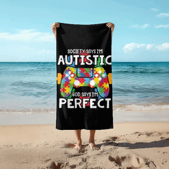 Special Education Awareness Movement Autism Gifts Beach Towels