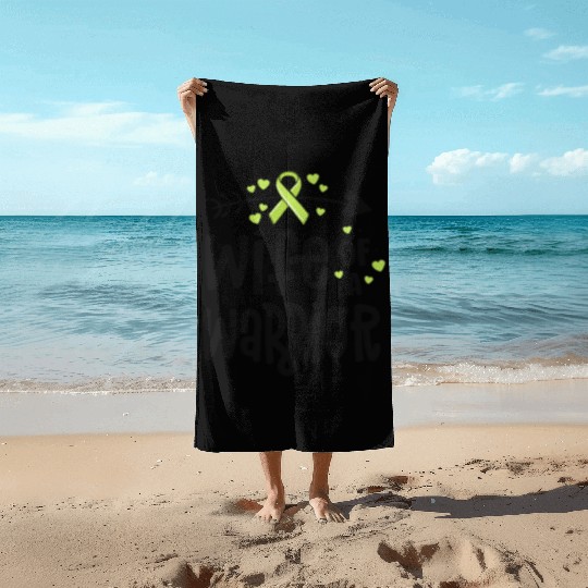Wife Of A Warrior Lymphoma Cancer Awareness Beach Towels