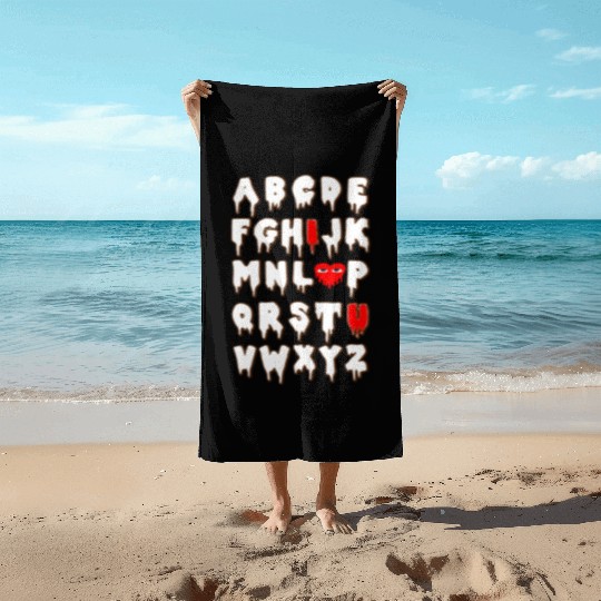 i love you Beach Towels