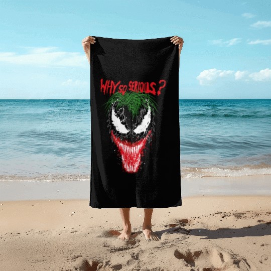 The V.e.n.o.m Joker Symbiosis Why So Serious? Beach Towels