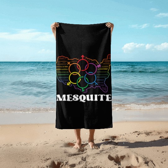 Mesquite Pride Month Pride Flag LGBT Community LGB Beach Towels