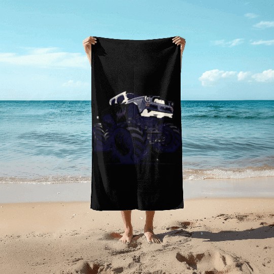 Monster Truck Vintage Beach Towels