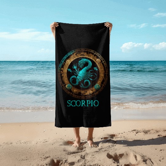 Embrace Your Scorpio Identity: Scorpio Pride Zodia Beach Towels