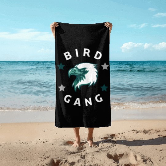 Eagle Bird Gang Funny Philadelphia Beach Towels