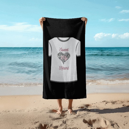1Black And White Photo Framed Love Themed Movie Po Beach Towels